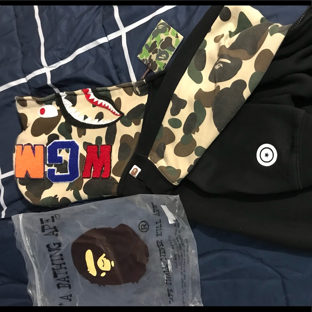 Bape full zip jacket, tags worn once, medium